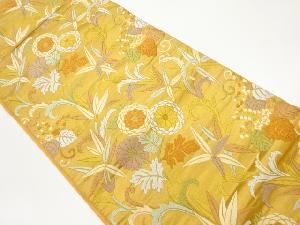 唐織菊に桐模様織出し袋帯